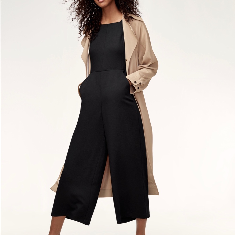 Professional Wide Leg Jumpsuit Keyhole Open Back